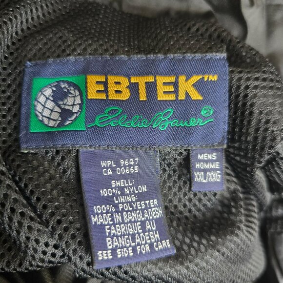 Eddie Bauer Ebtek Mens Black Waterproof Hooded Jacket Nylon Shell XXL CM2017 - Picture 6 of 9